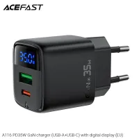 ACEFAST A116 PD35W GaN charger (USB-A+USB-C) with digital display (EU)